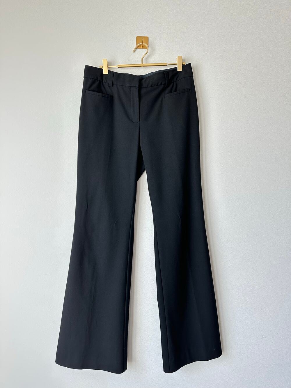 Vintage Y2K  Black Wide Leg Trousers Size 8 
 Career Minimalist style